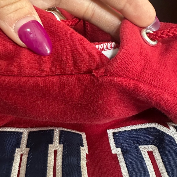 Y2K red Champion Boulder Colorado logo sweatshirt hoodie size large   Embroidere - Picture 10 of 10